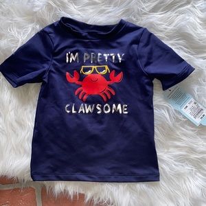 NWT boys rash guard swim shirt 12m